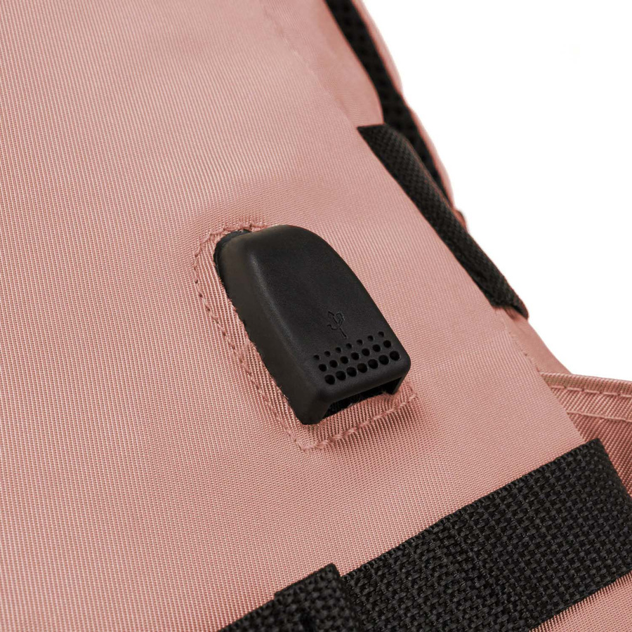 Geräumiger, reisetauglicher Kabinenrucksack mit USB in Rosa – Peterson – Bild 17