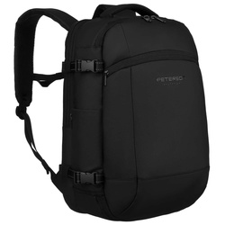 Reiserucksack in Schwarz mit Vakuumfach und USB-Anschluss – Peterson
