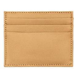 Elegantes Kartenetui aus Echtleder in Beige