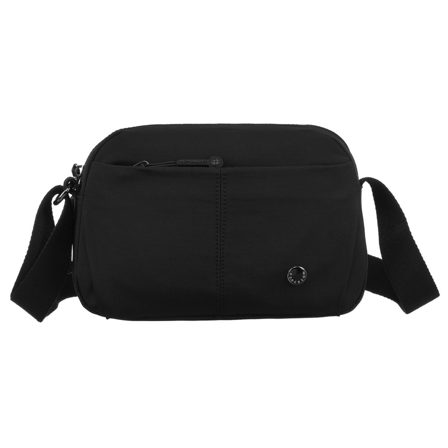 Alltagstaugliche Damen Umhängetasche in Schwarz aus strapazierfähigem Polyester – Peterson – Bild 3
