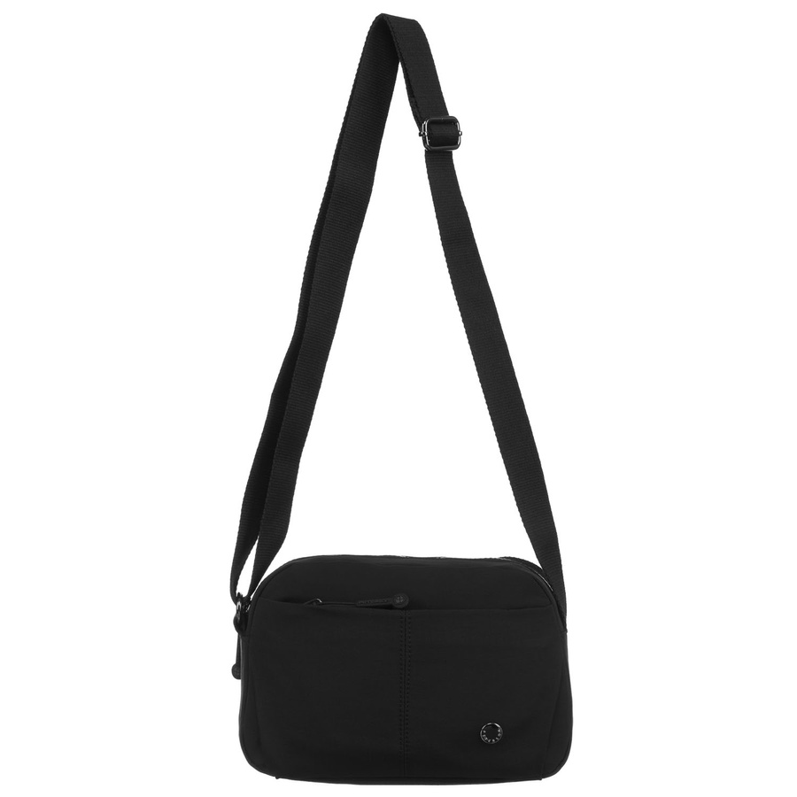 Alltagstaugliche Damen Umhängetasche in Schwarz aus strapazierfähigem Polyester – Peterson – Bild 8