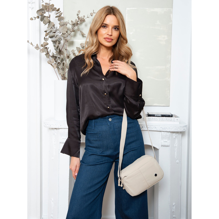 Beige Damen Umhängetasche mit verstellbarem Riemen – Peterson – Bild 4
