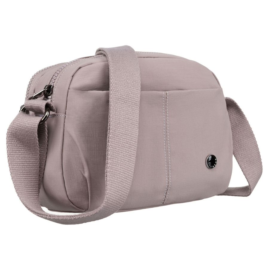Damen Handtasche mit zwei Fächern in Flieder mit verstellbarem Riemen – Peterson