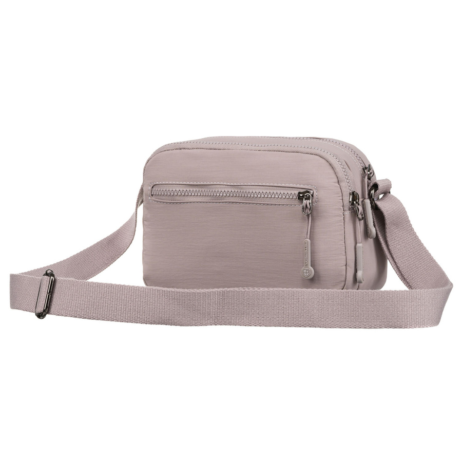 Damen Handtasche mit zwei Fächern in Flieder mit verstellbarem Riemen – Peterson – Bild 6