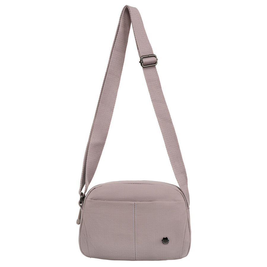 Damen Handtasche mit zwei Fächern in Flieder mit verstellbarem Riemen – Peterson – Bild 7