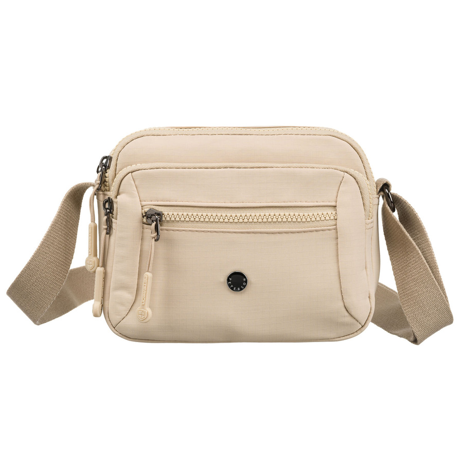 Beige Damen Umhängetasche aus Polyester – Peterson – Bild 4