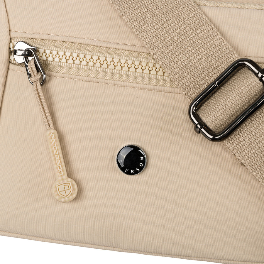 Beige Damen Umhängetasche aus Polyester – Peterson – Bild 8