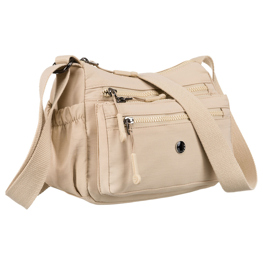 Beige Damen Umhängetasche aus Polyester – Peterson
