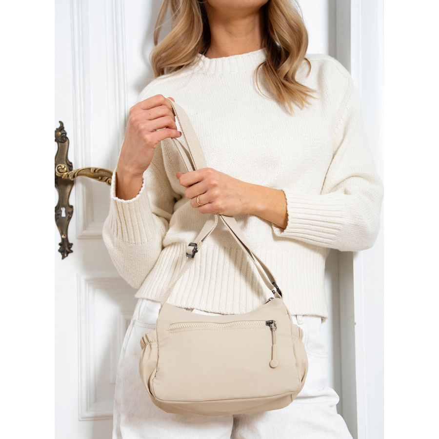 Beige Damen Umhängetasche aus Polyester – Peterson – Bild 8
