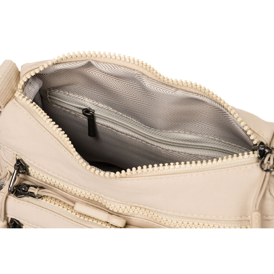 Beige Damen Umhängetasche aus Polyester – Peterson – Bild 11