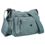 Städtische Damen Handtasche in Blau mit Fronttasche – Peterson