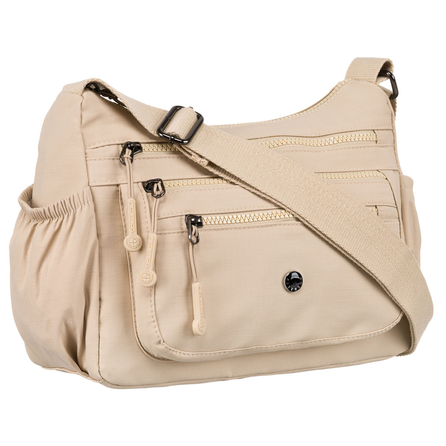 Städtische Damen Handtasche in Beige aus Polyester – Peterson