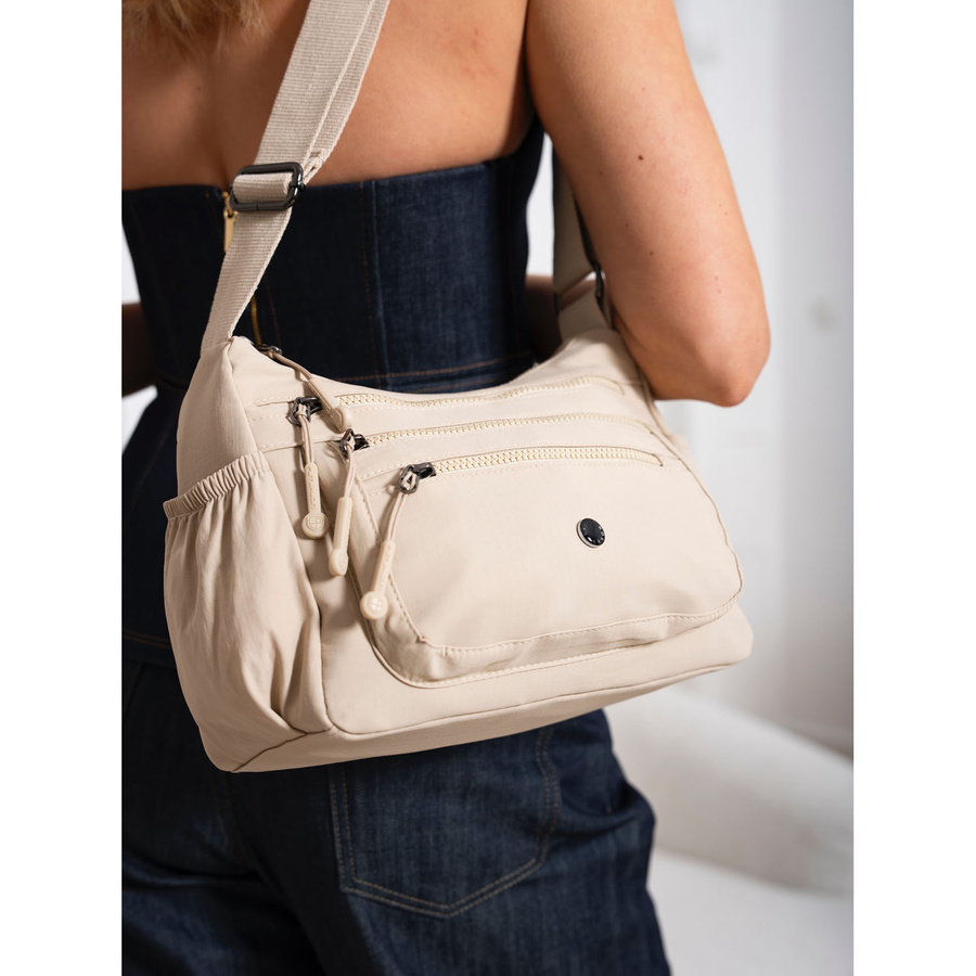 Städtische Damen Handtasche in Beige aus Polyester – Peterson – Bild 3