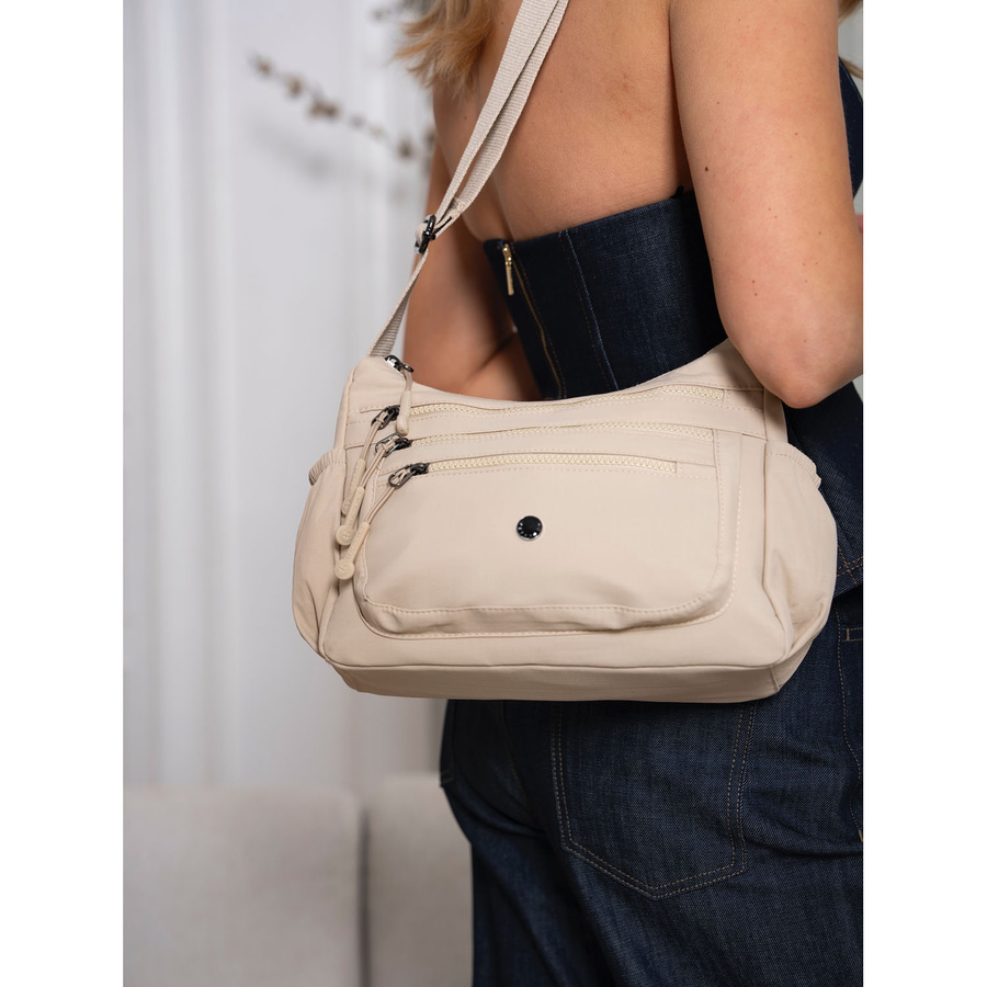 Städtische Damen Handtasche in Beige aus Polyester – Peterson – Bild 5