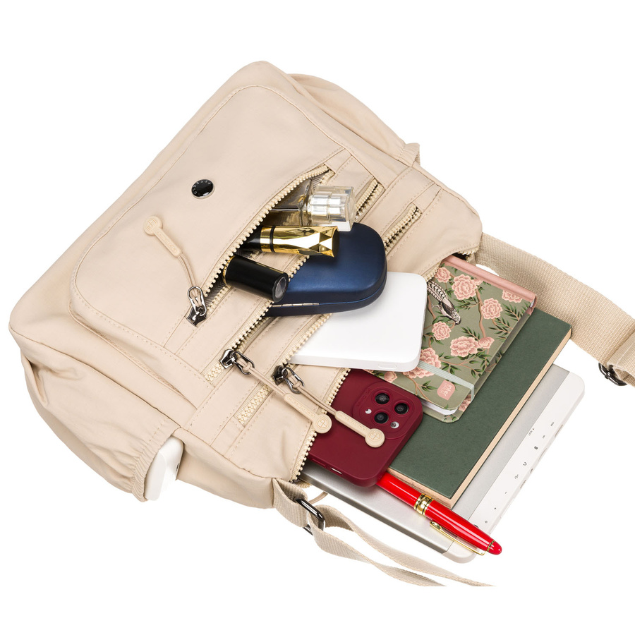 Städtische Damen Handtasche in Beige aus Polyester – Peterson – Bild 14