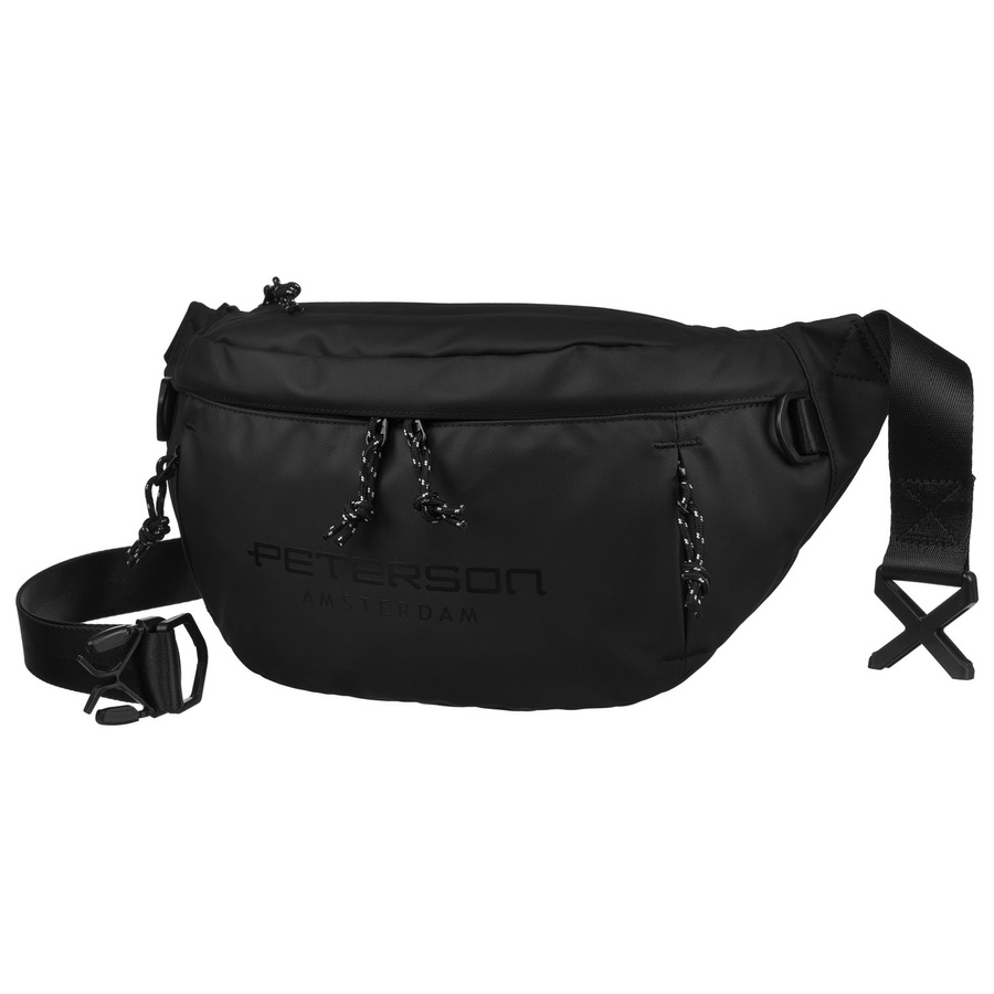 Große Herren Gürteltasche aus Synthetikmaterial in Schwarz – Peterson – Bild 3