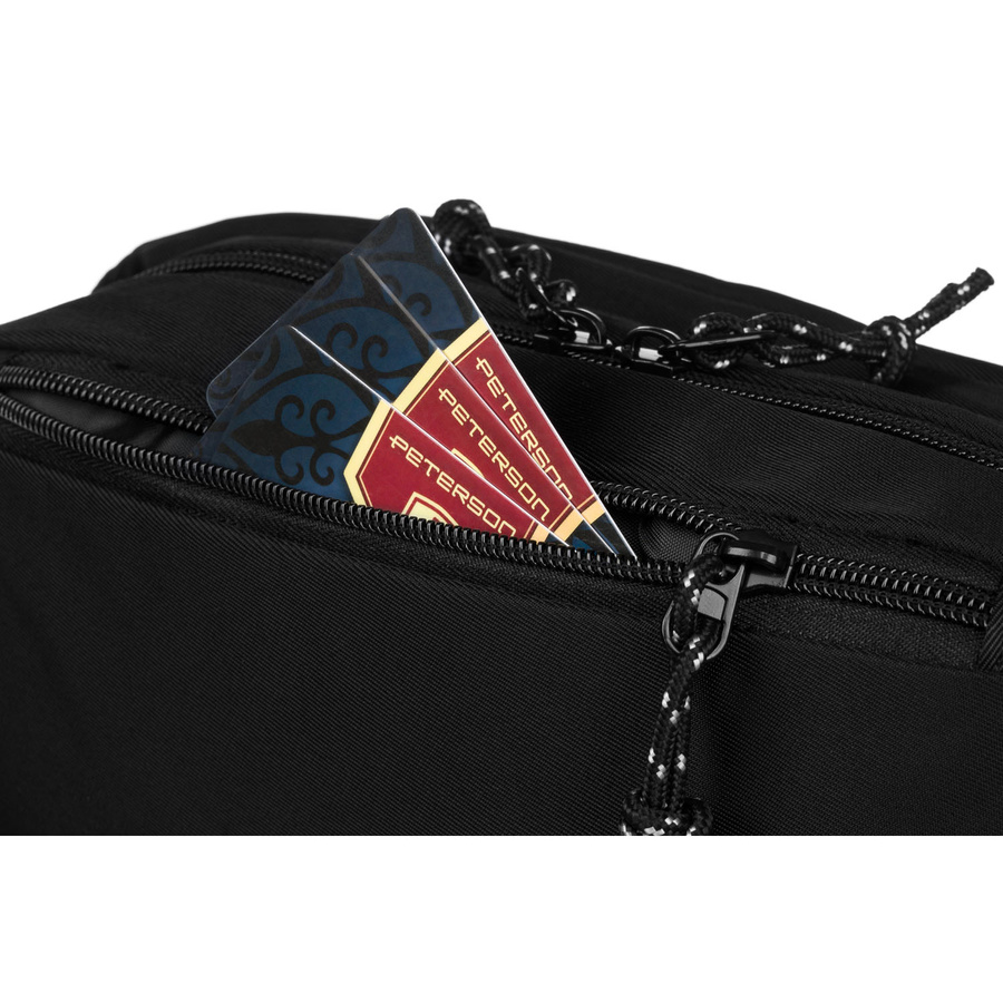 Geräumige Herren Gürteltasche aus Polyester in Schwarz mit Zipper – Peterson – Bild 10