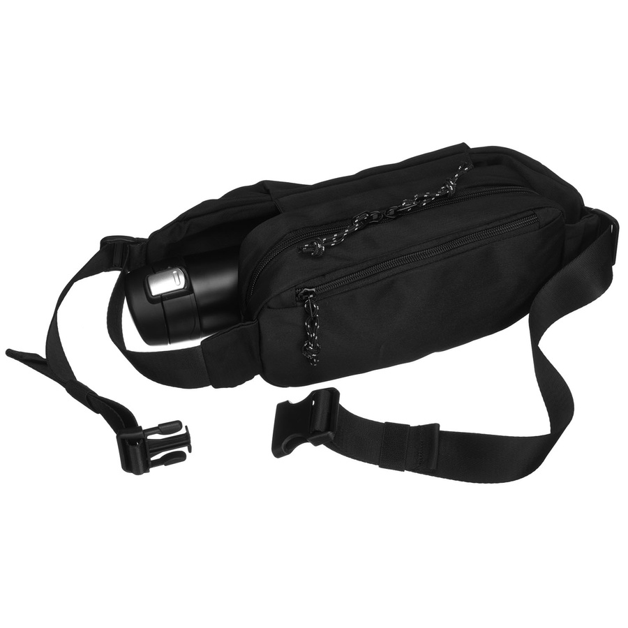 Geräumige Herren Gürteltasche aus Polyester in Schwarz mit Zipper – Peterson – Bild 5