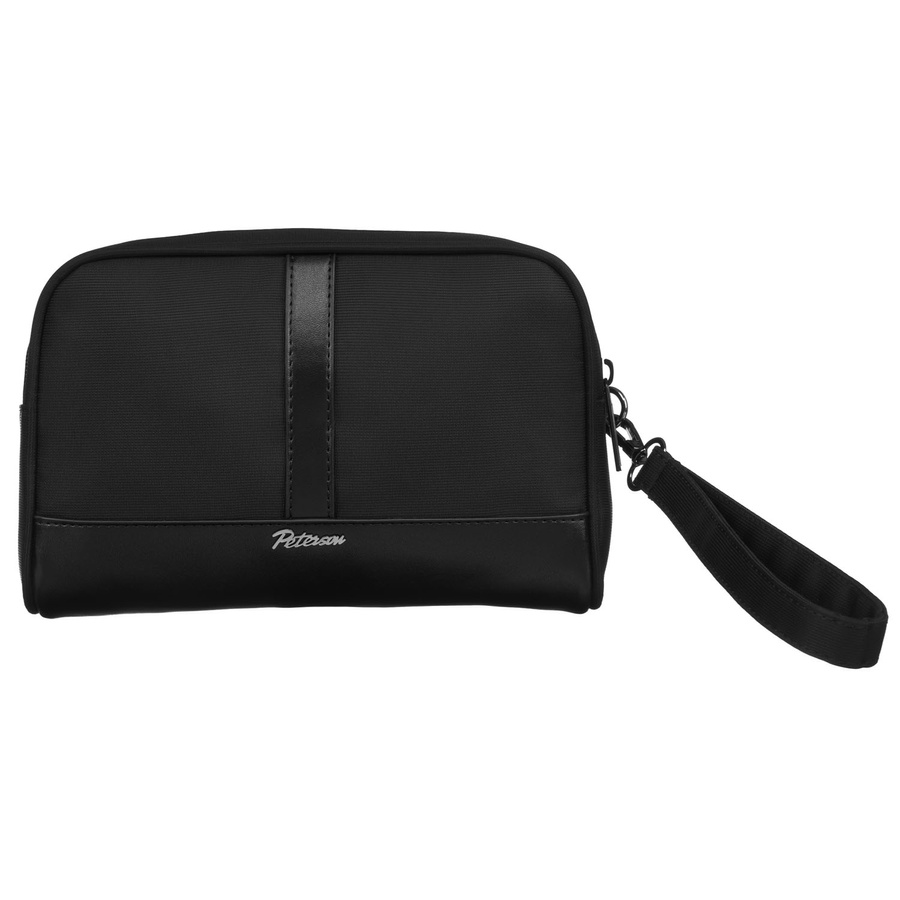 Herren Handtasche aus Polyester & Öko-Leder in Schwarz – Peterson – Bild 4