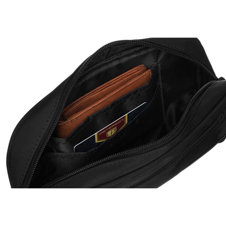 Herren Handtasche aus Polyester & Öko-Leder in Schwarz – Peterson – Bild 10