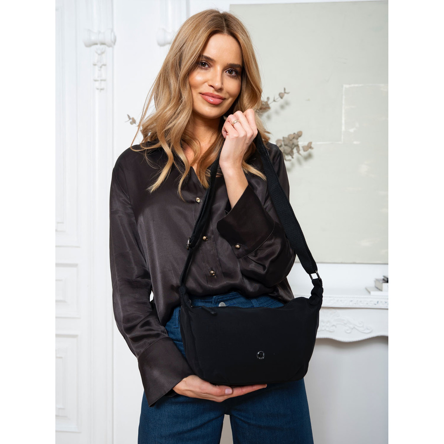 Sportliche Damen Handtasche aus schwarzem Polyester – Peterson – Bild 6