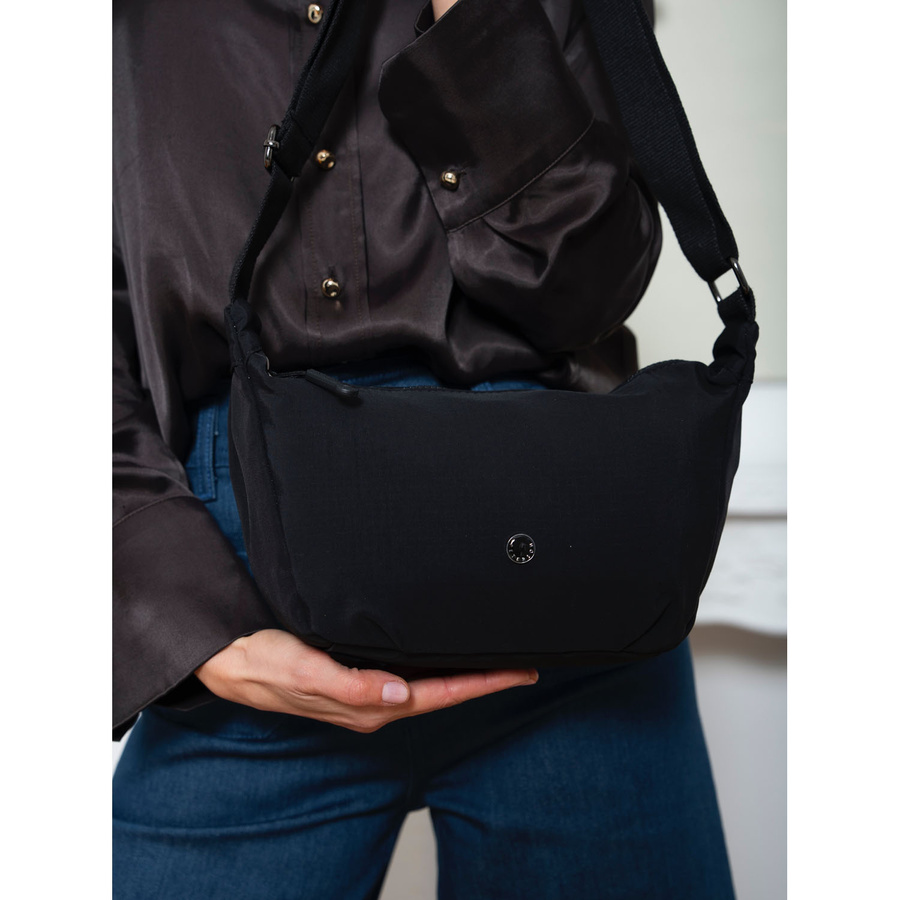 Sportliche Damen Handtasche aus schwarzem Polyester – Peterson – Bild 5