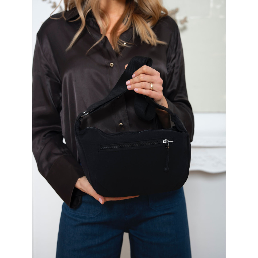 Sportliche Damen Handtasche aus schwarzem Polyester – Peterson – Bild 3