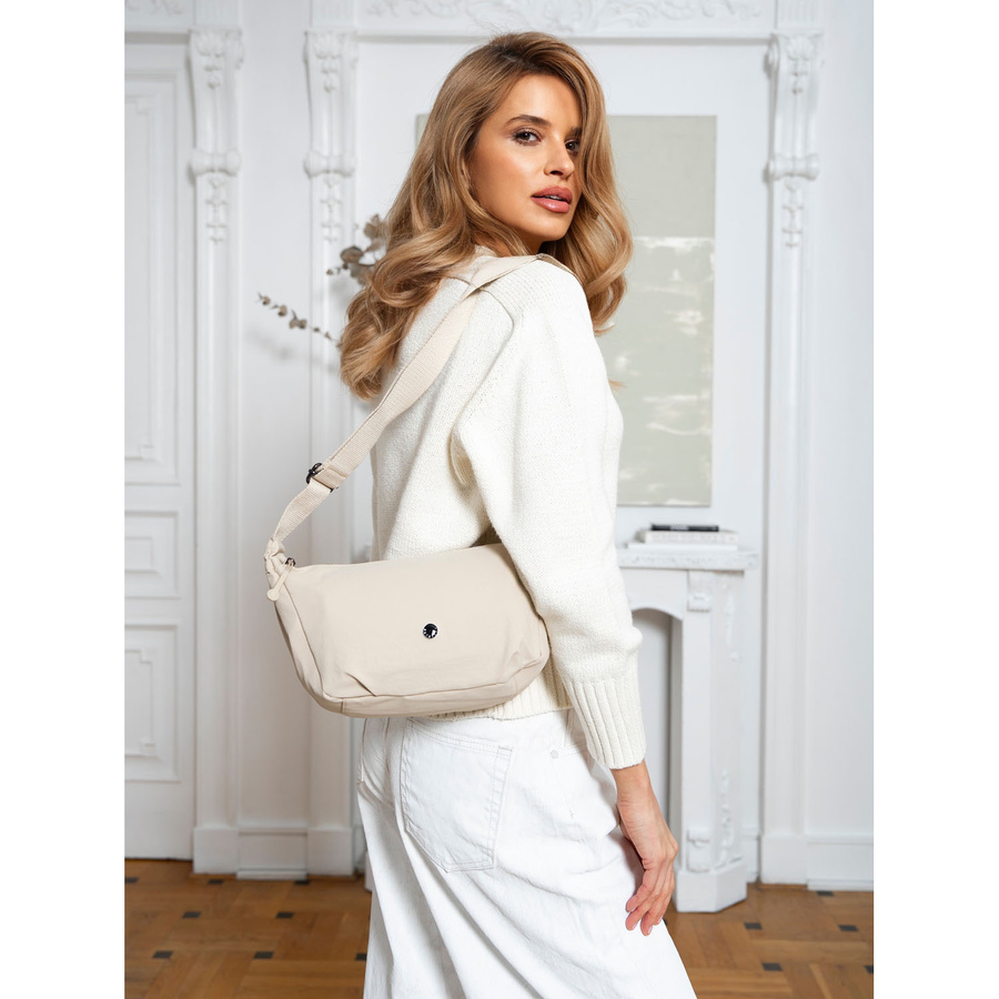 Sportliche Damen Umhängetasche aus beigem Polyester – Peterson – Bild 2