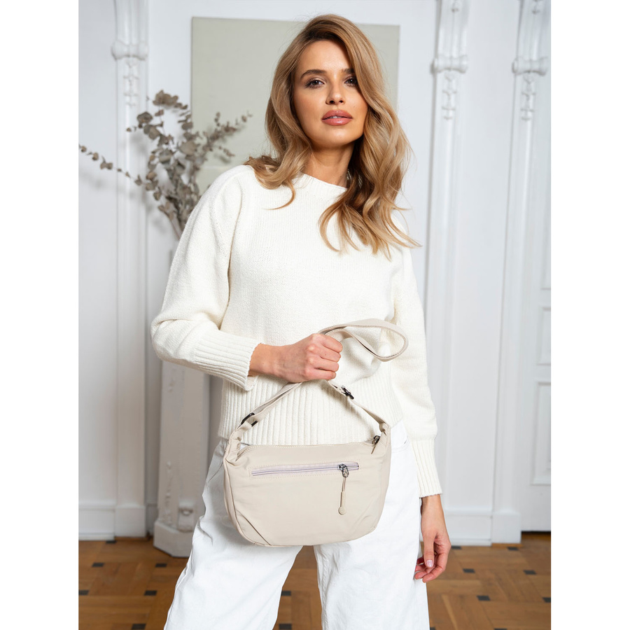 Sportliche Damen Umhängetasche aus beigem Polyester – Peterson – Bild 5