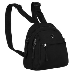 Kleiner Damen Rucksack aus Polyester in Schwarz – Peterson