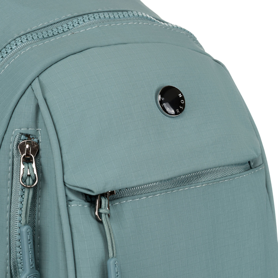 Kleiner Damen-Rucksack aus Polyester in Blau mit Reißverschlusstaschen – Peterson – Bild 7
