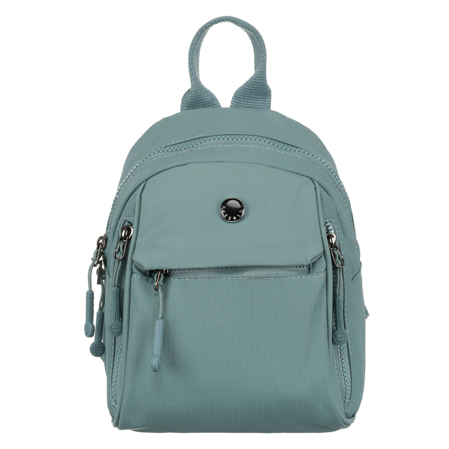Kleiner Damen-Rucksack aus Polyester in Blau mit Reißverschlusstaschen – Peterson – Bild 3