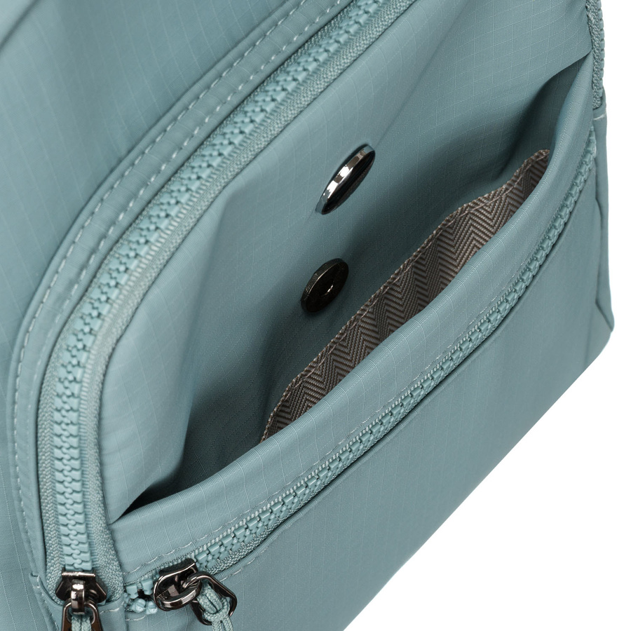 Blauer Damen Rucksack mit einem Hauptfach und acht zusätzlichen Taschen – Peterson – Bild 7