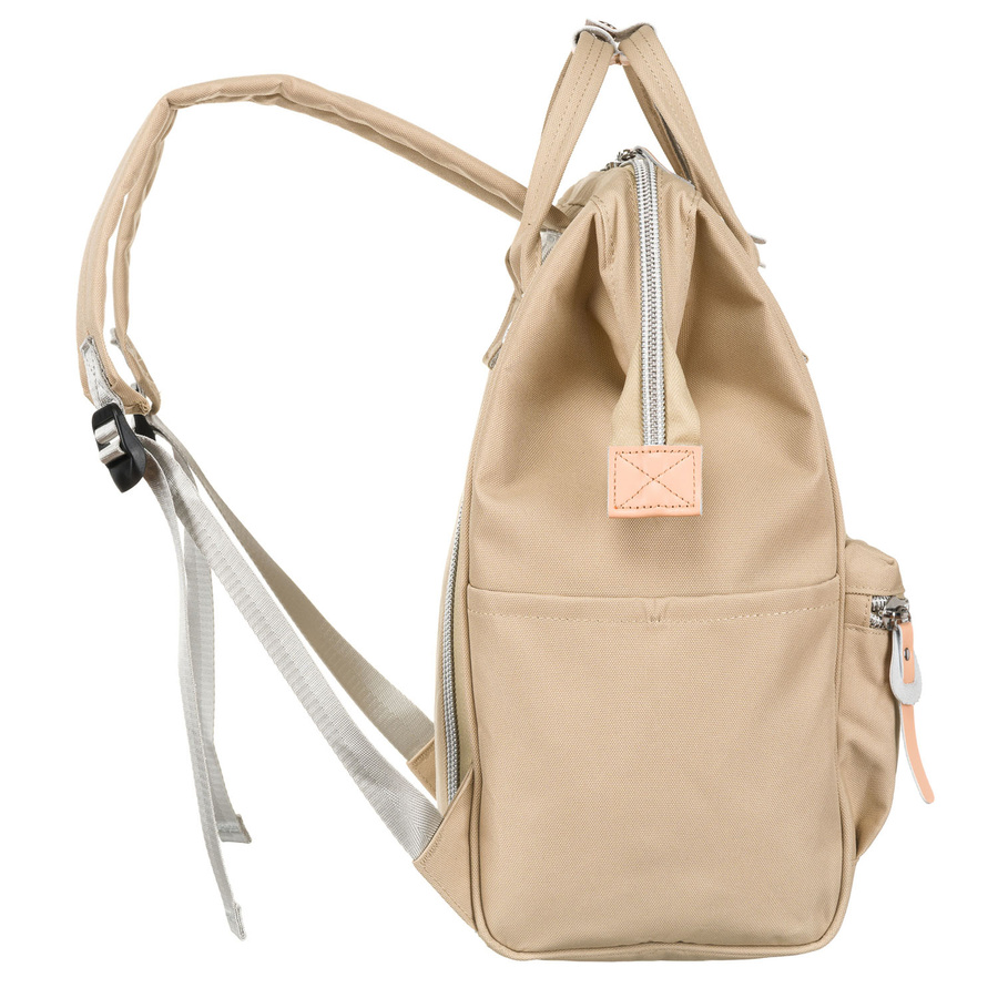 Reisefreundlicher Damen Rucksack aus Polyester in Beige mit verstellbaren Trägern – Peterson – Bild 5