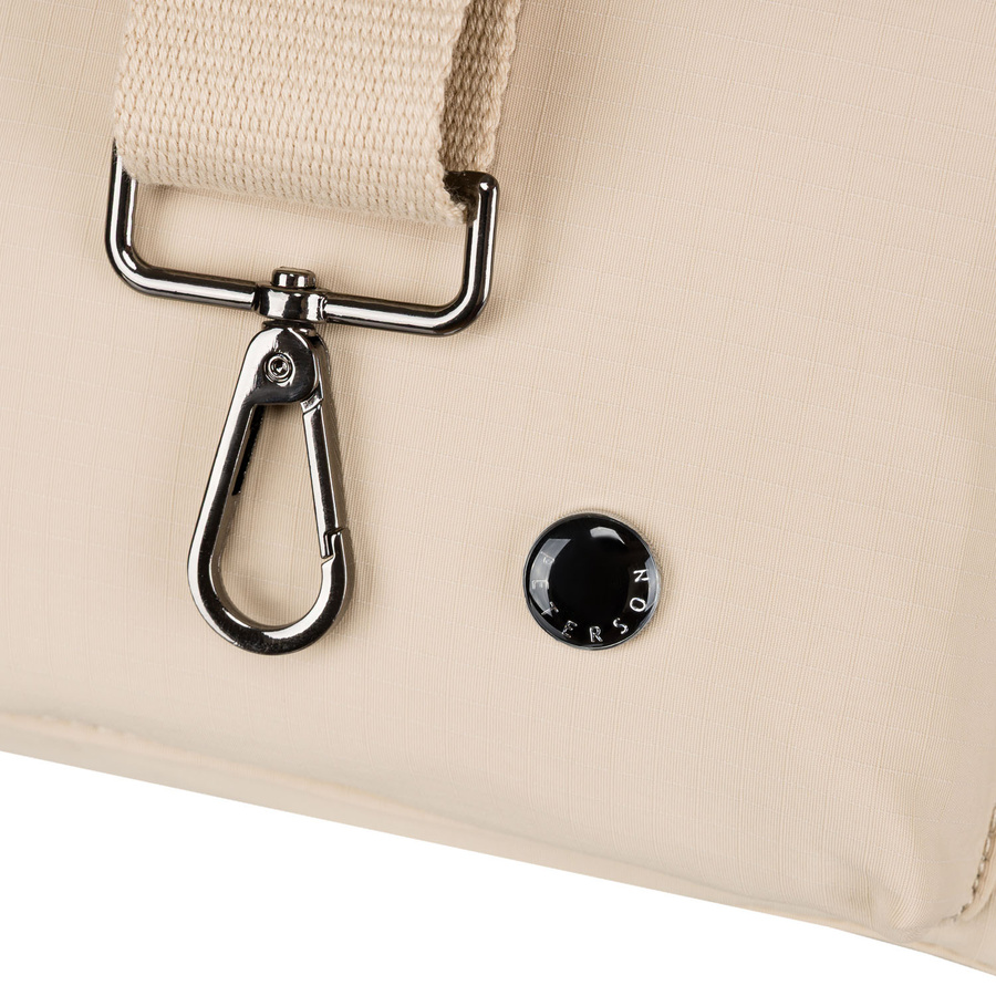 Kompakte Damen Shopper aus Polyester in Beige mit abnehmbarem Riemen – Peterson – Bild 5