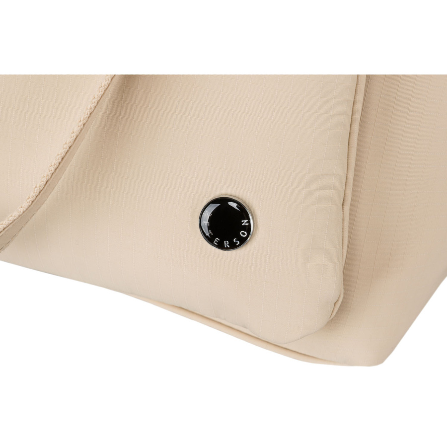 Geräumige Damen Shopper aus Polyester in Beige mit einem Hauptfach – Peterson – Bild 12