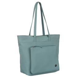 Blaue Damen Shopper aus Polyester mit Fronttasche – Peterson