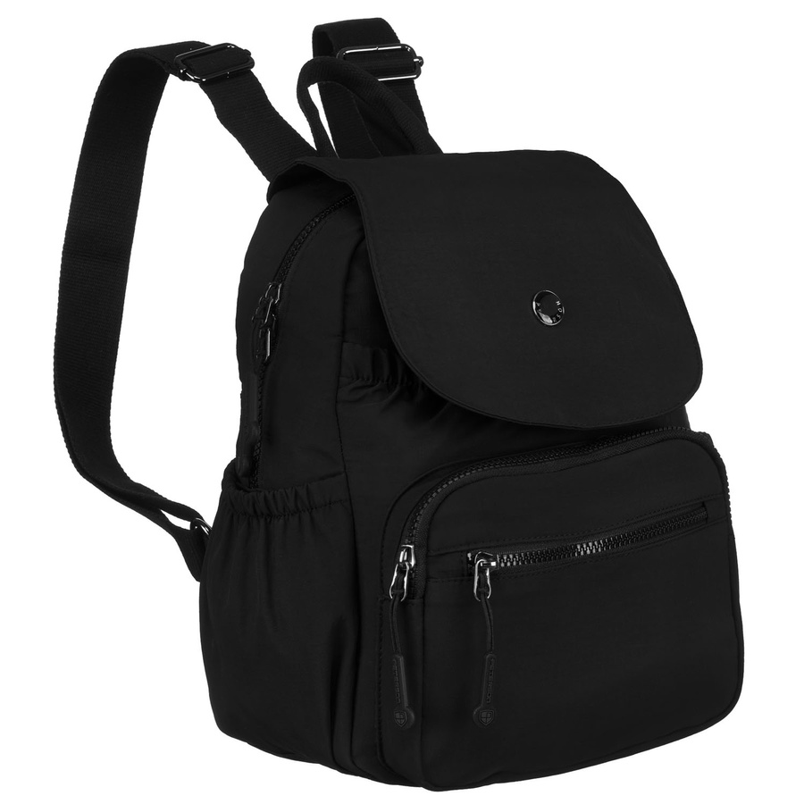 Modischer Damen Rucksack aus Polyester in Schwarz – Peterson