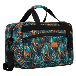 Reisetasche aus strapazierfähigem Polyester mit Pflanzenmuster und abnehmbarem Gurt – Rovicky