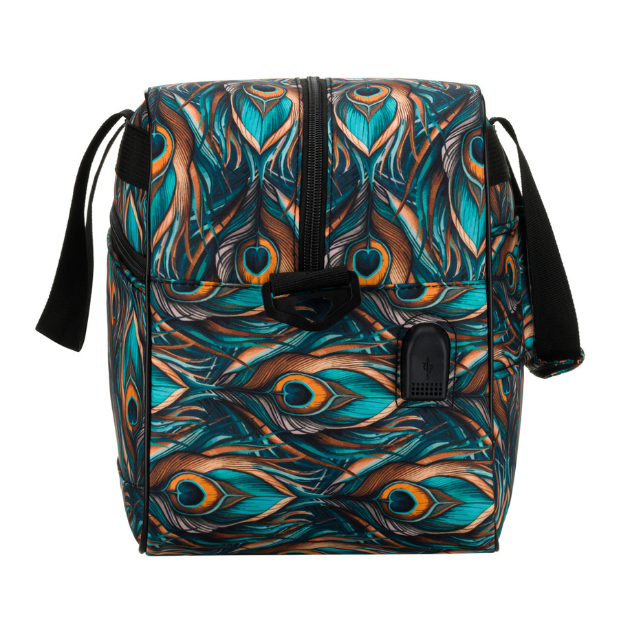 Reisetasche aus strapazierfähigem Polyester mit Pflanzenmuster und abnehmbarem Gurt – Rovicky – Bild 4