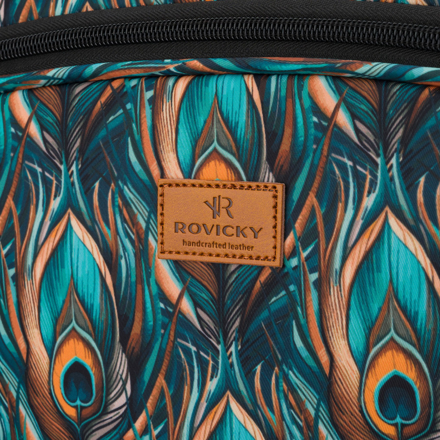 Reisetasche aus strapazierfähigem Polyester mit Pflanzenmuster und abnehmbarem Gurt – Rovicky – Bild 8