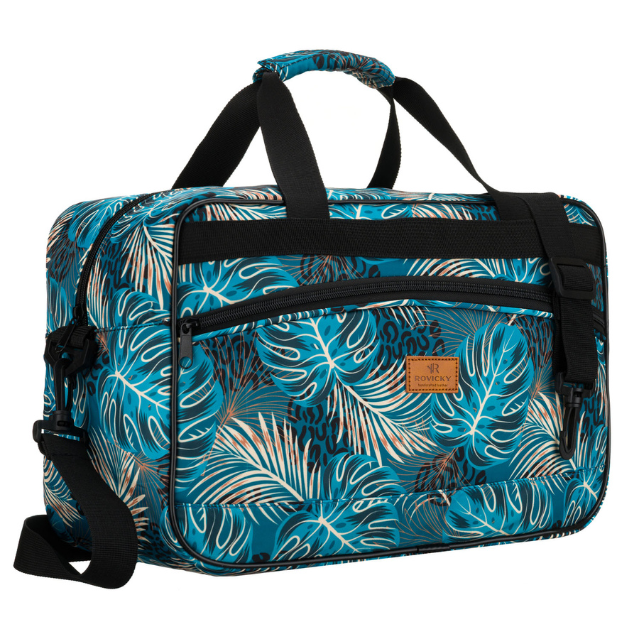 Reisetasche mit Pflanzenmuster und abnehmbarem Gurt – Rovicky