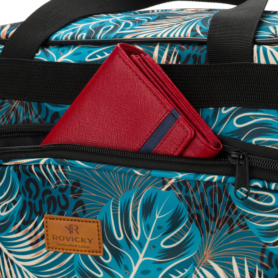 Reisetasche mit Pflanzenmuster und abnehmbarem Gurt – Rovicky – Bild 13