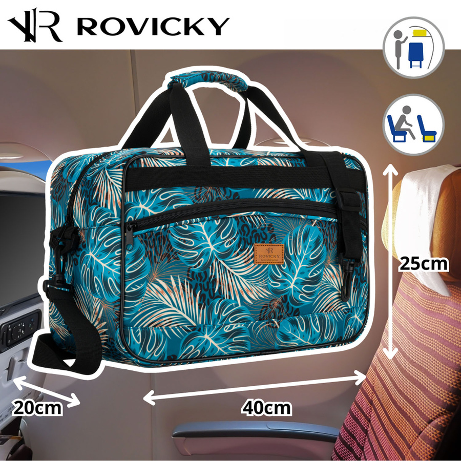 Reisetasche mit Pflanzenmuster und abnehmbarem Gurt – Rovicky – Bild 2
