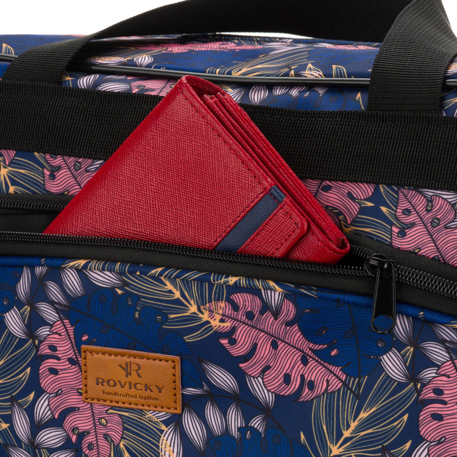 Reisetasche mit abnehmbarem Gurt und Außentasche mit Reißverschluss – Rovicky – Bild 10