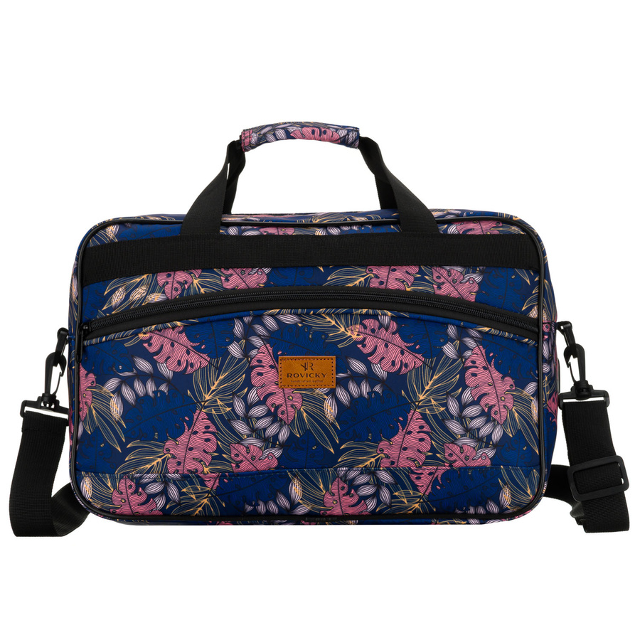 Reisetasche mit abnehmbarem Gurt und Außentasche mit Reißverschluss – Rovicky – Bild 3