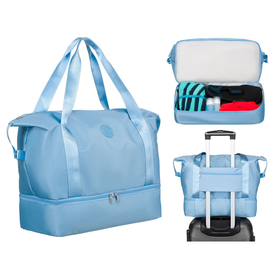 Reisetasche aus strapazierfähigem Polyester in Hellblau - Peterson – Bild 3