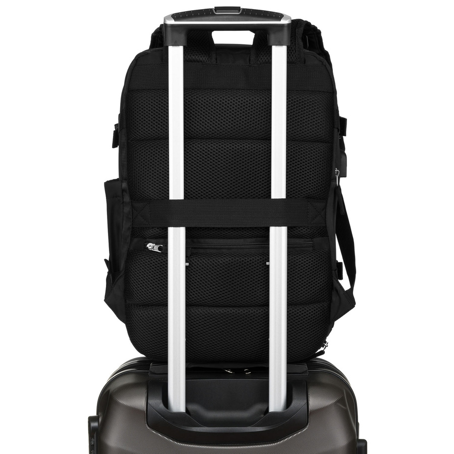 Schwarzer dreikammeriger Reiserucksack aus Polyester - Peterson – Bild 6