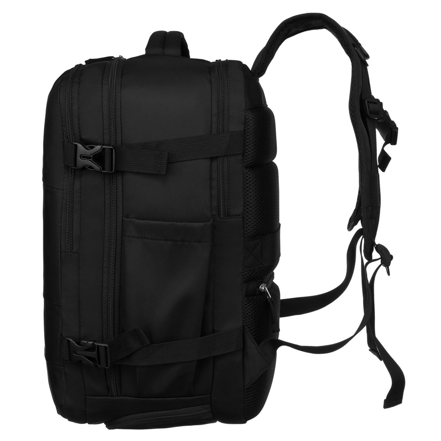 Schwarzer dreikammeriger Reiserucksack aus Polyester - Peterson – Bild 4