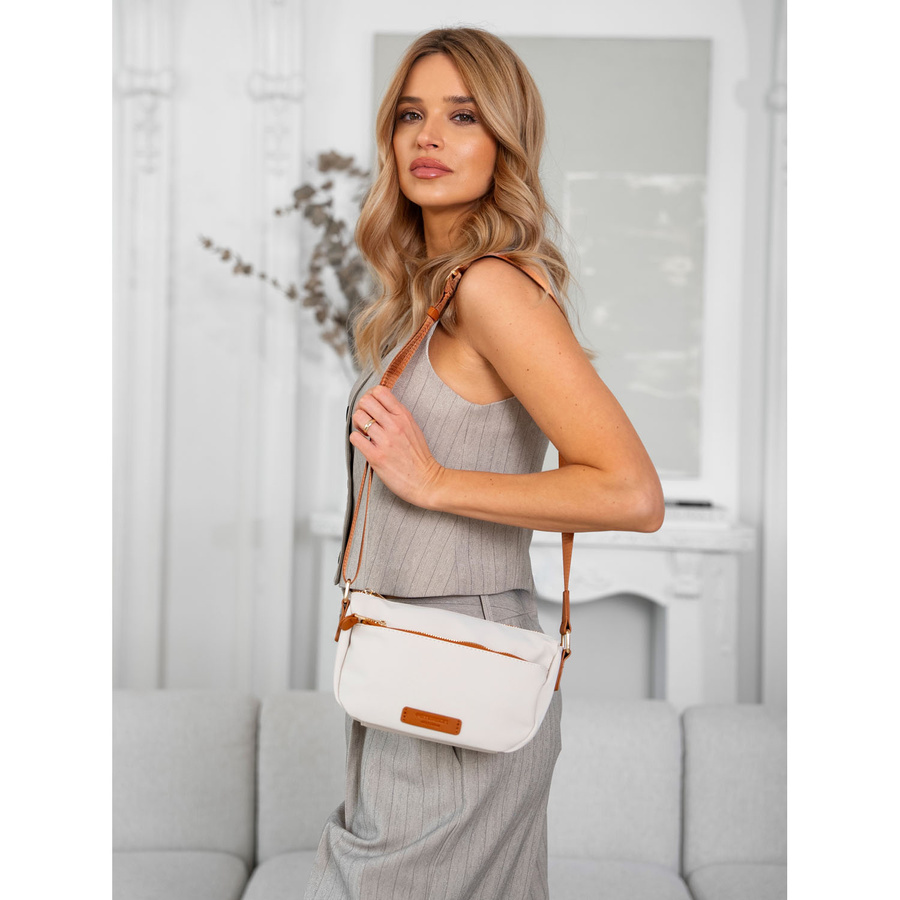 Damentasche aus Nylon in Braun-Beige – Peterson – Bild 3
